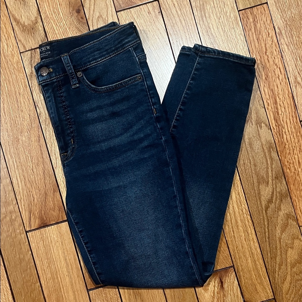 J. Crew Dark Blue High-Rise Skinny Jeans